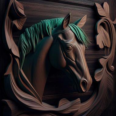 3D модель Абсент лошадь известное животное (STL)